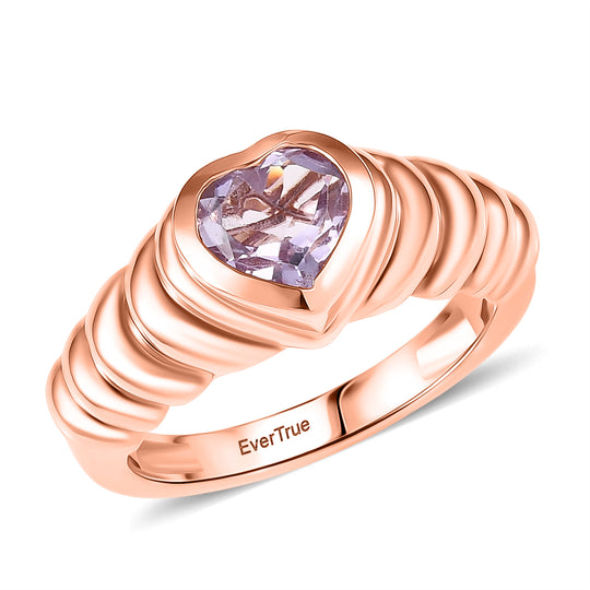 EVER TRUE Rosa Amethyst Ring Nickelfreies Messing (Größe 17.00) ca. 1,09 ct