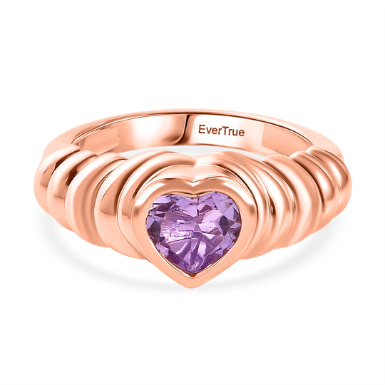EVER TRUE Rosa Amethyst Ring Nickelfreies Messing (Größe 17.00) ca. 1,09 ct