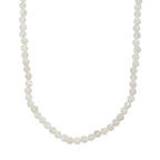 D'Joy Weißer Mondstein Halskette ca. 45 cm + 5 cm Extender, 925 Silber rhodiniert ca. 30.00 ct