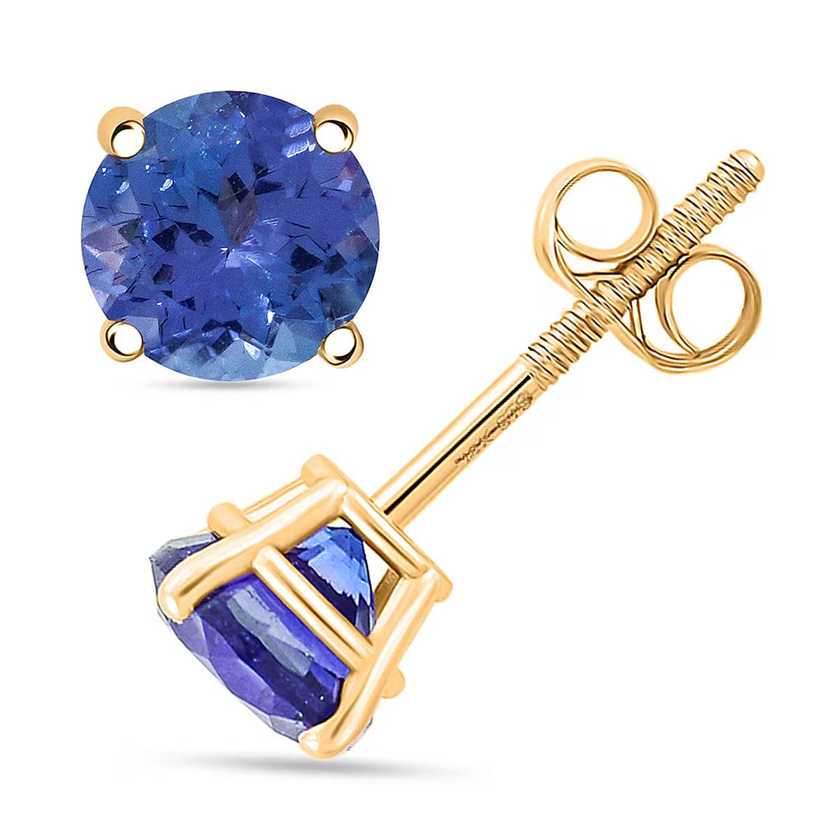 LUXORO AAA Tansanit Ohrringe 585 Gold ca. 1,70 ct.