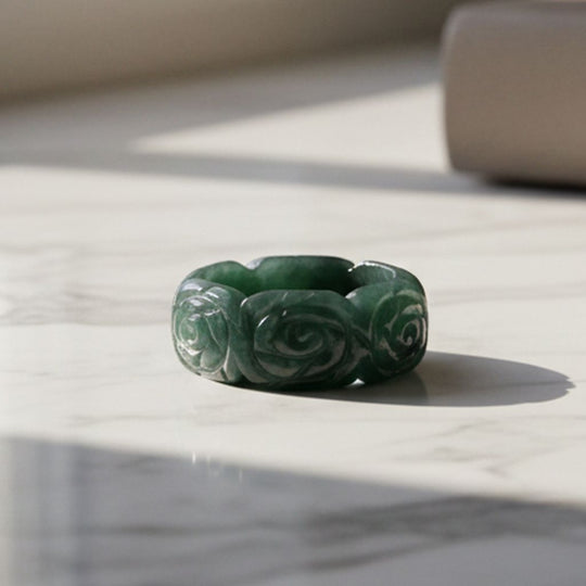Natürlicher Olmek Jadeit Ring (Größe 18.00) ca. 35.00 ct