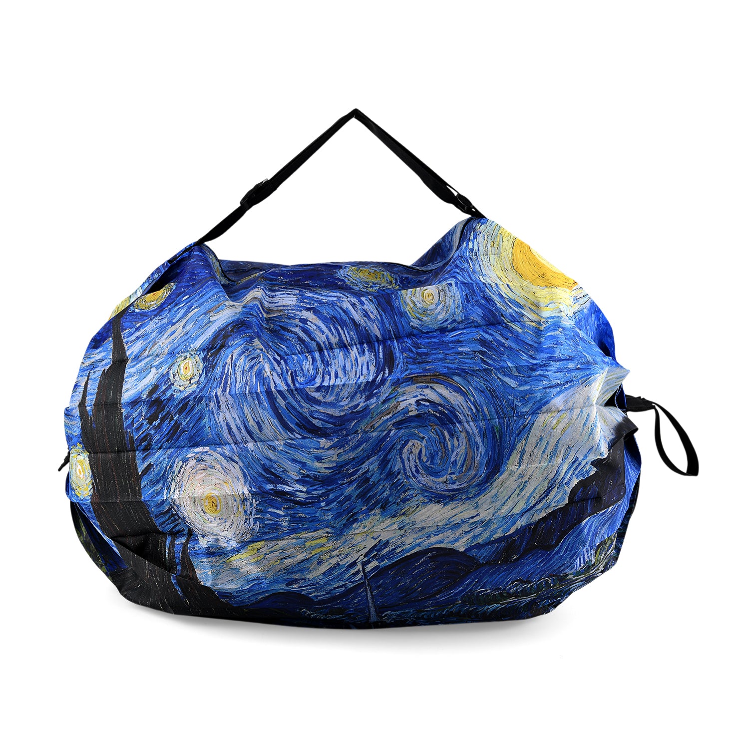 Faltbare Einkaufstasche mit Reißverschlussfach 50 x 70 cm Blau Himmelmotiv