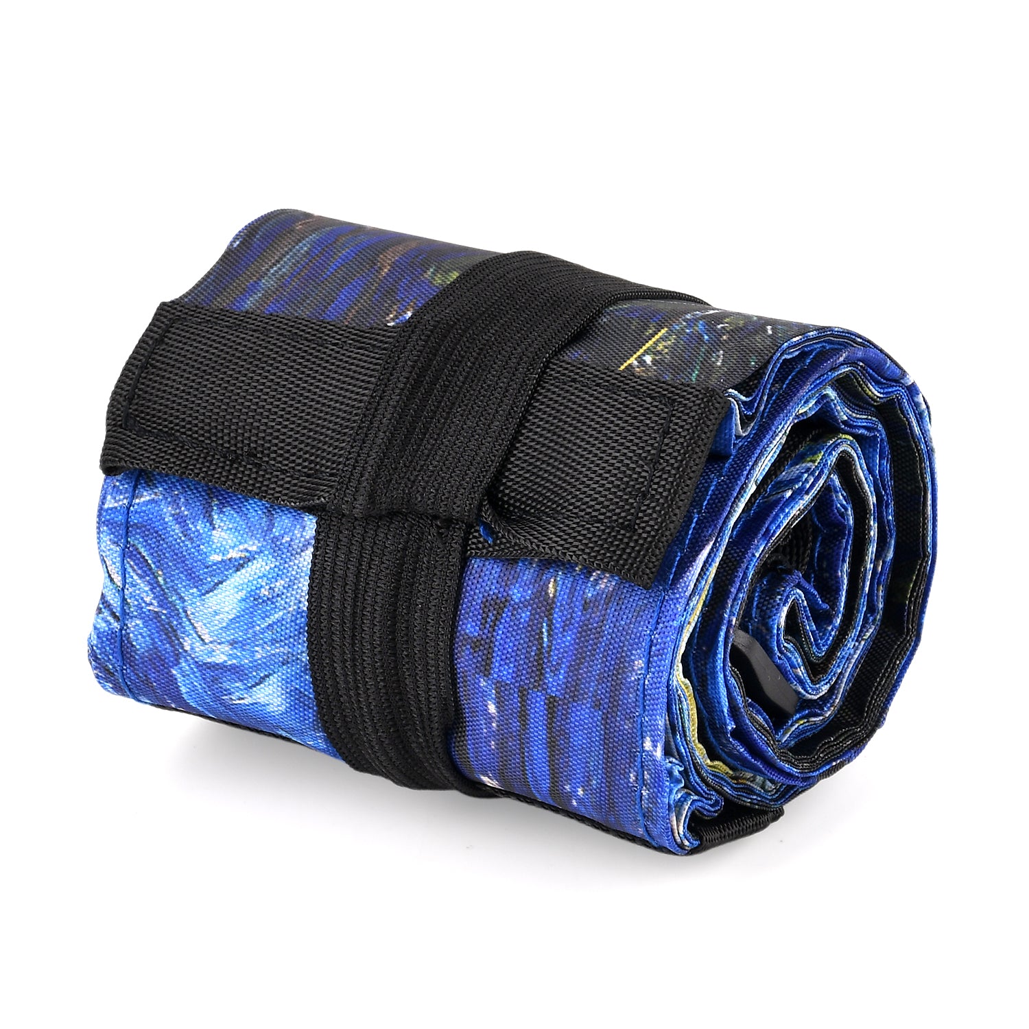 Faltbare Einkaufstasche mit Reißverschlussfach 50 x 70 cm Blau Himmelmotiv