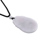 Weiße Jade Halskette Flexibles (ca. 70 cm) 999 Gelb Gold ca. 85,00 ct.