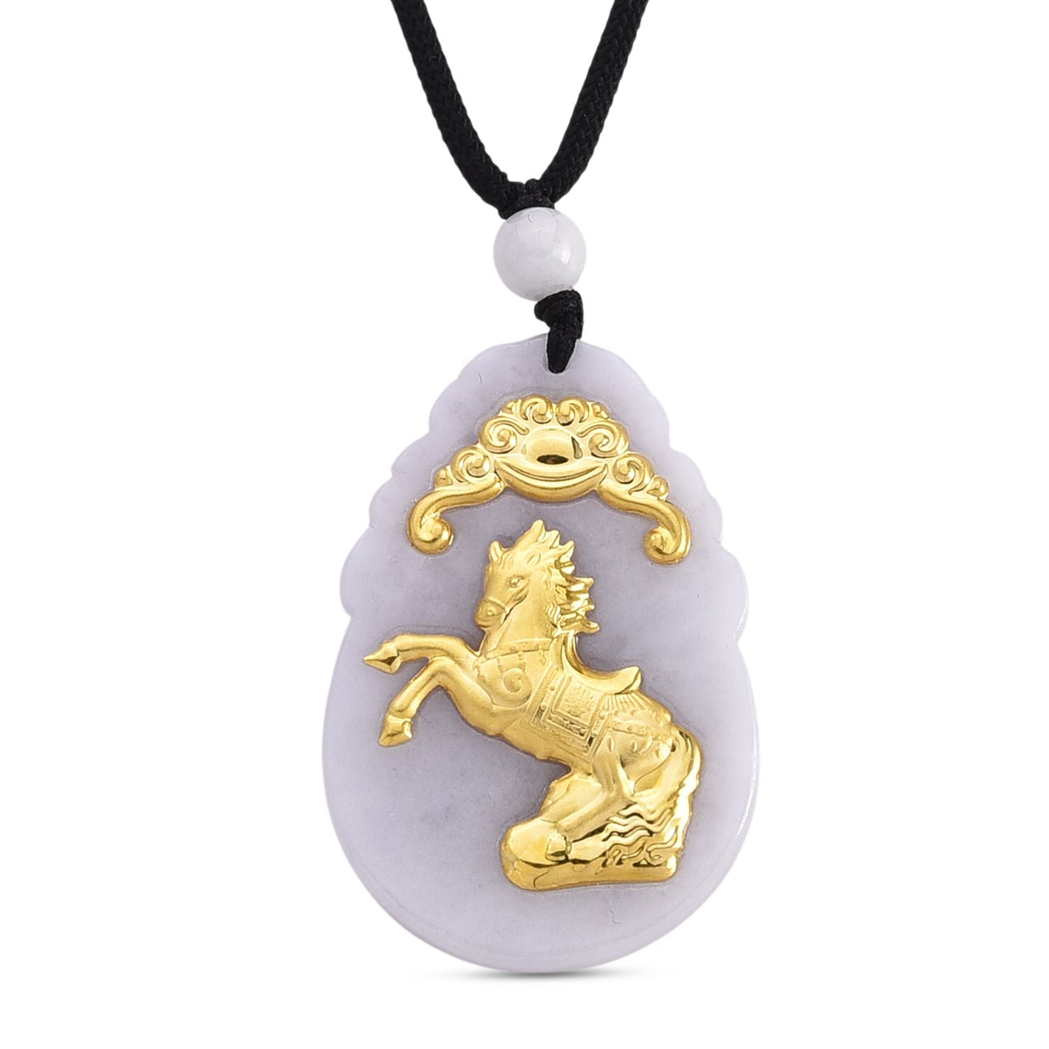 Weiße Jade Halskette Flexibles (ca. 70 cm) 999 Gelb Gold ca. 85,00 ct.