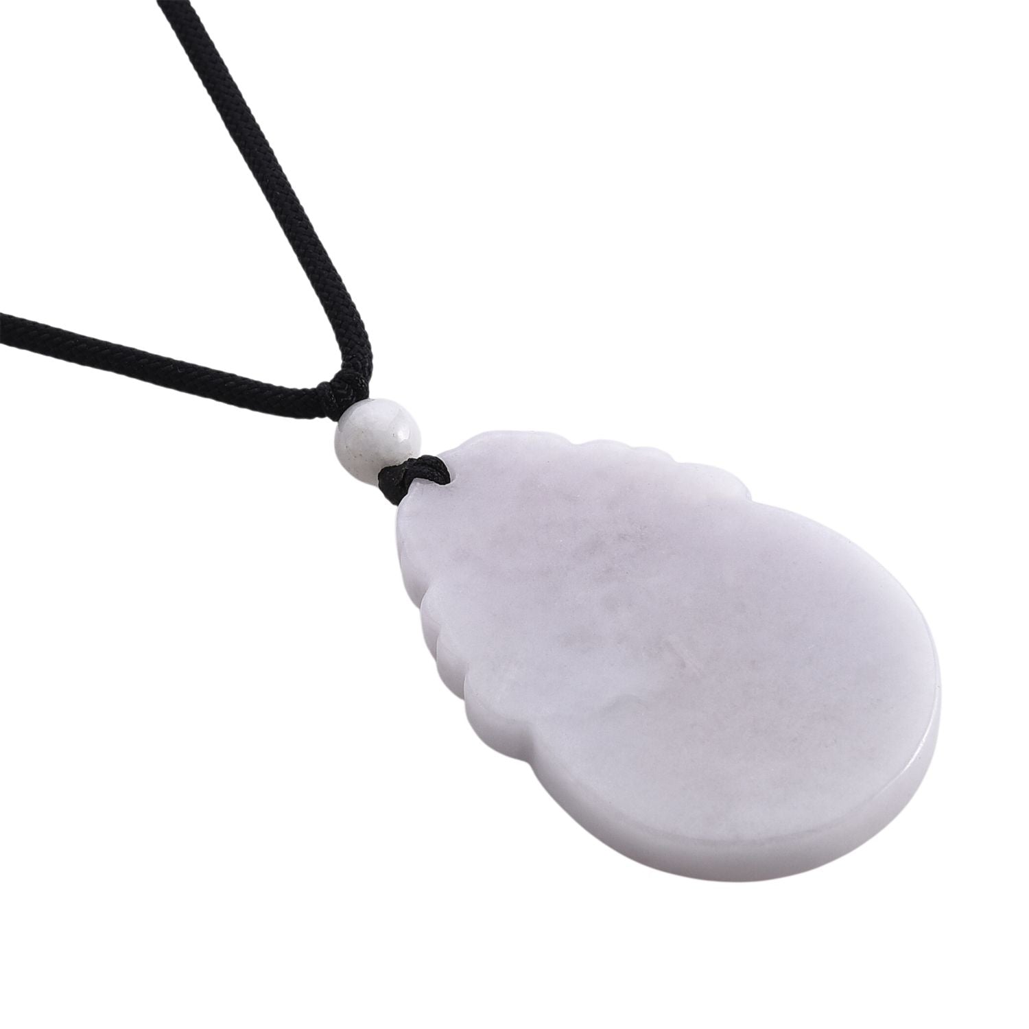 Weiße Jade Halskette Flexibles (ca. 70 cm) 999 Gelb Gold ca. 85,00 ct.