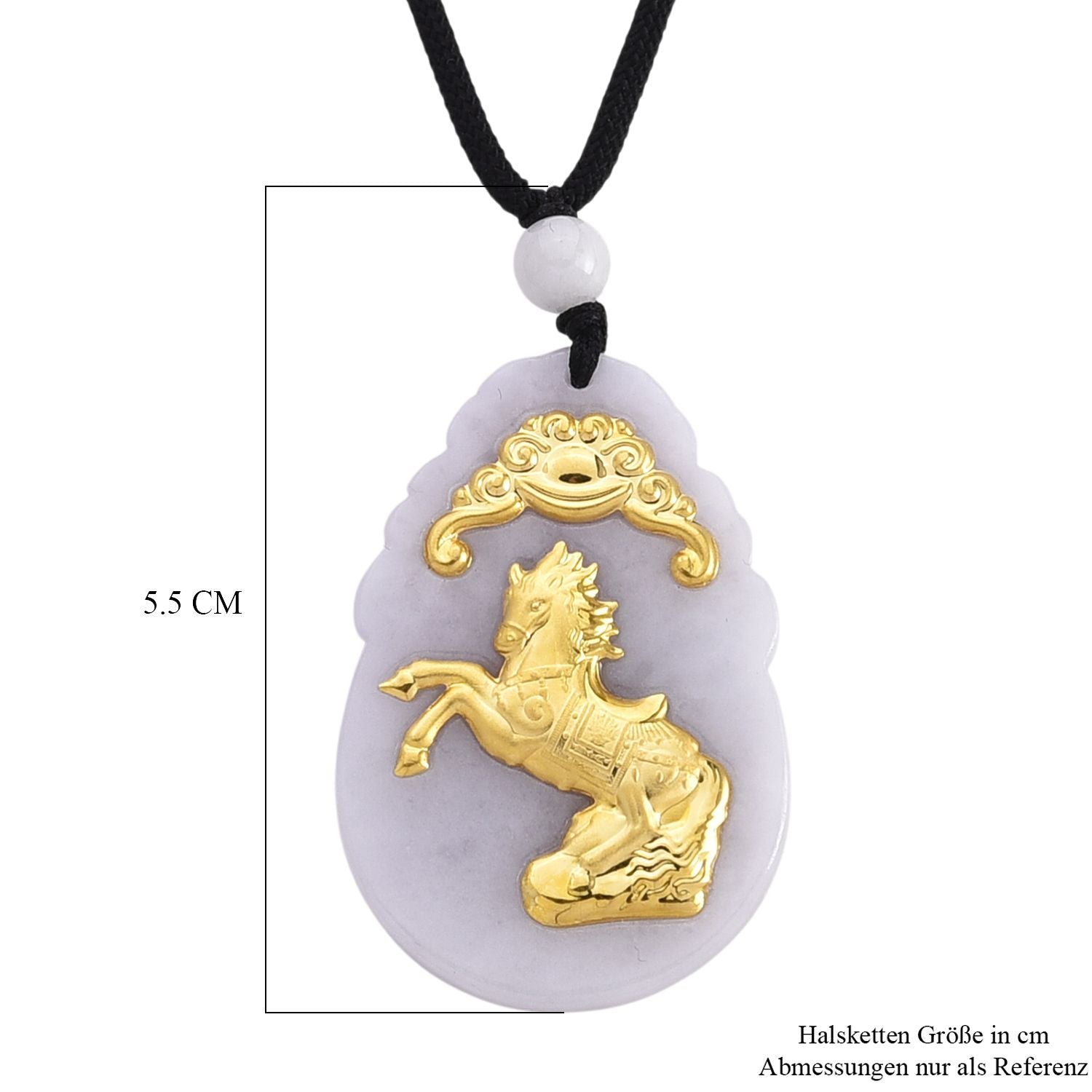 Weiße Jade Halskette Flexibles (ca. 70 cm) 999 Gelb Gold ca. 85,00 ct.