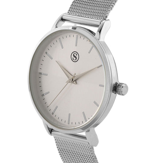 STRADA Armbanduhr, zweifarbiges Sonnenschliff Zifferblatt, goldfarben, 316L Edelstahl Mesharmband