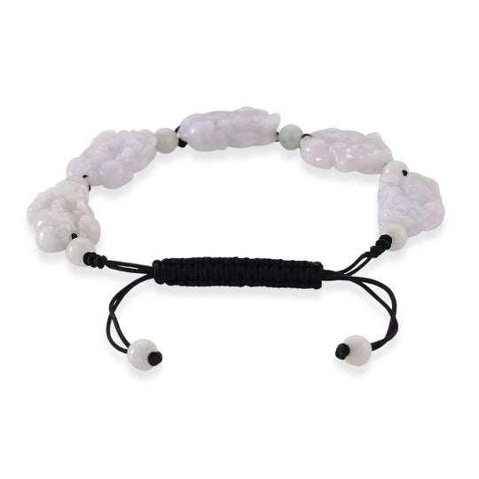 Weiße Jade Armband Flexibles (15.25- 23 cm) ca. 80,00 ct.
