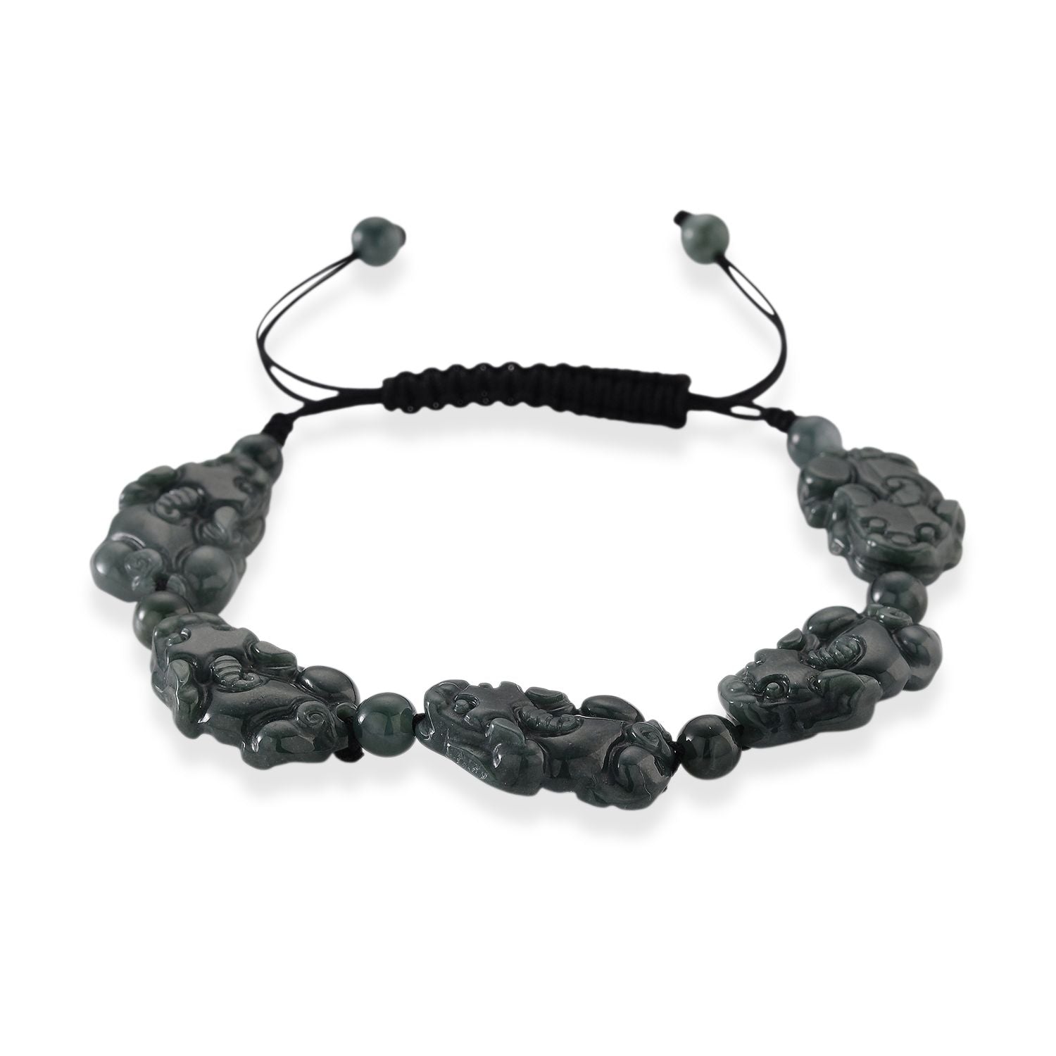 Olmek Jadeit Armband Flexibles (15.25- 23 cm) ca. 85,00 ct.