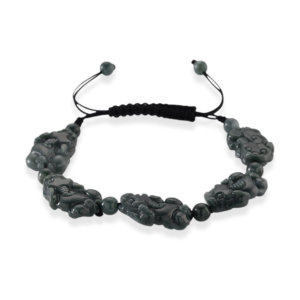 Olmek Jadeit Armband Flexibles (15.25- 23 cm) ca. 85,00 ct.