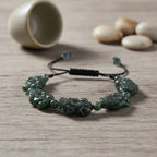 Olmek Jadeit Armband Flexibles (15.25- 23 cm) ca. 85,00 ct.