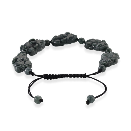 Olmek Jadeit Armband Flexibles (15.25- 23 cm) ca. 85,00 ct.