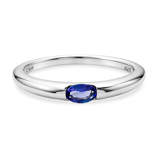 D'Joy AA Tansanit Ring 925 Silber rhodiniert (Größe 20.00) ca. 0,23 ct