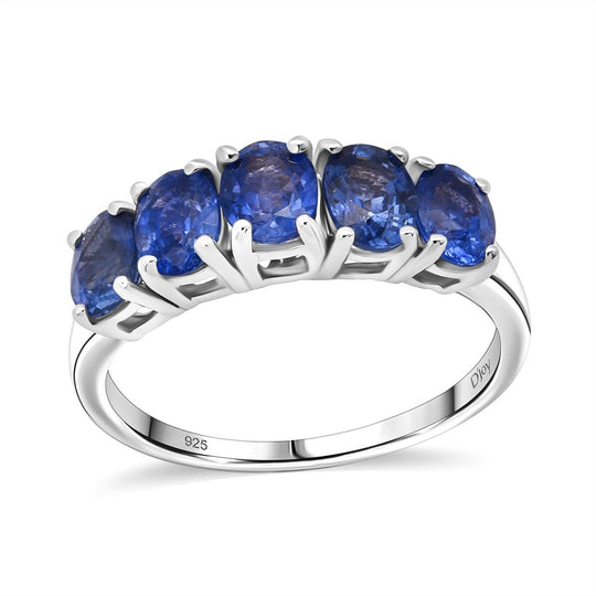 D'Joy AAA Ceylon-Saphir Ring 925 Silber rhodiniert (Größe 21.00) ca. 2,31 ct