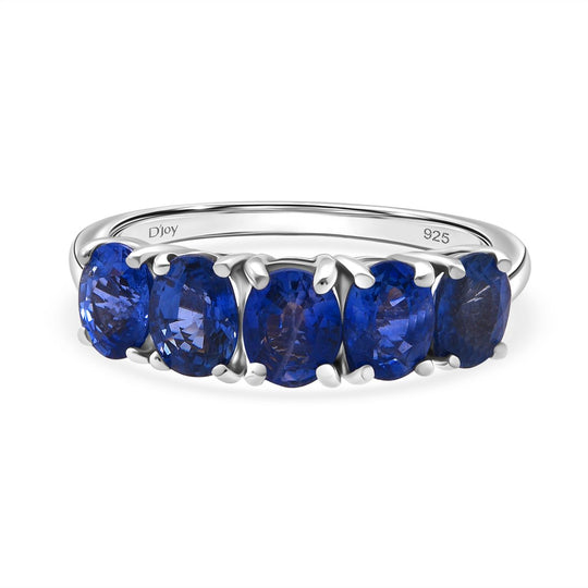 D'Joy AAA Ceylon-Saphir Ring 925 Silber rhodiniert (Größe 21.00) ca. 2,31 ct