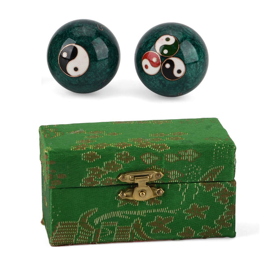 Cloisonne enamel fitness ball Dragon Size:3# 4.7cm Material:Iron Color: Black