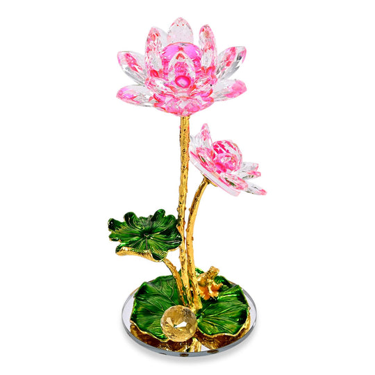 Kristall Lotus Blüte, 18 x 7,5 cm, Lila