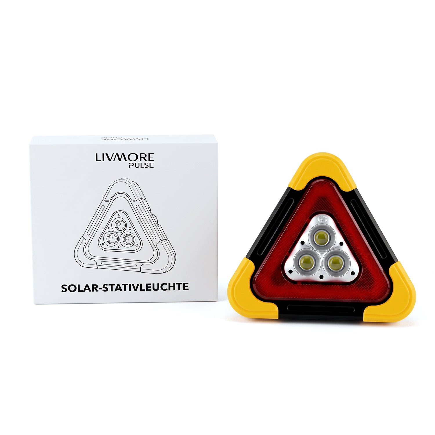 Livmore Solar-Stativleuchte mit Powerbank-Funktion, tragbares Dreibein-Design, wiederaufladbar, Ladezeit ca. 2-3 Stunden