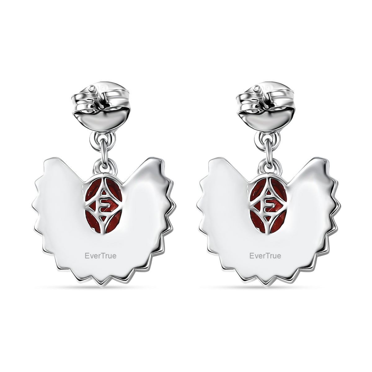 EVER TRUE Roter Granat Ohrringe Nickelfreies Messing ca. 1.15 ct