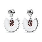 EVER TRUE Roter Granat Ohrringe Nickelfreies Messing ca. 1.15 ct