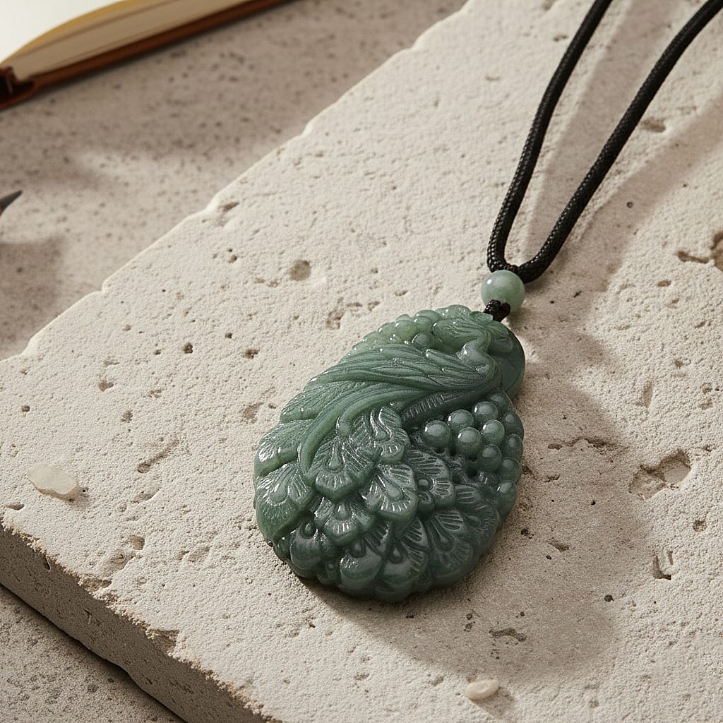 Jade Halskette Flexibles cm ca. 155,00 ct.