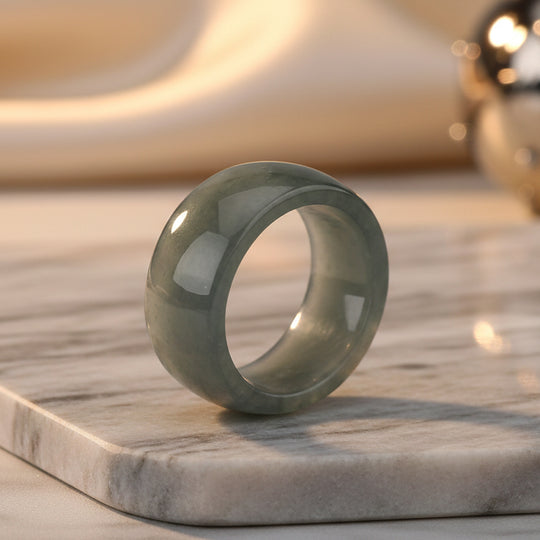 EXTREM SELTEN-Natürlicher Olmek Jadeit Ring (Größe 18.75) ca. 45.00 ct