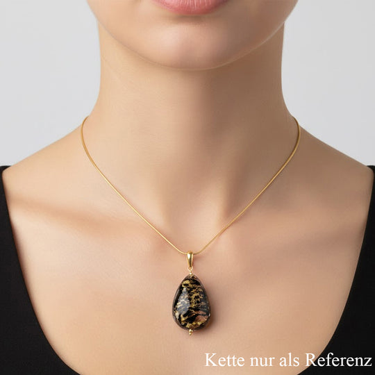 IL MURANO DI FRANCESCA - Jungle Mood Anhänger 925 Silber 750 Gelb Vergoldet