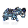Blau Kristall Brosche