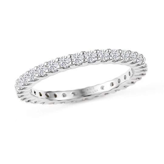 D'Joy Moissanit Ring 925 Silber Rhodiniert (Größe 18.00) ca. 1,02 ct