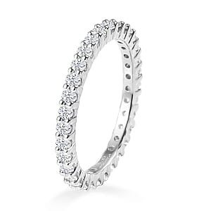 D'Joy Moissanit Ring 925 Silber Rhodiniert (Größe 18.00) ca. 1,02 ct
