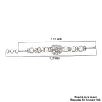 Indischen Handwerkkunst: Keshi-Stil Süßwasser Perle, Polki-Moissanit Armband ca. 18.5 cm 925 Silber Rhodiniert 32.72 ct