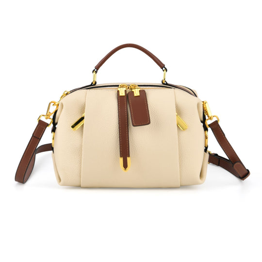 Elegante Leder Crossbody Tasche im Minimal Design 23 x 12 x 16 cm Hellblau