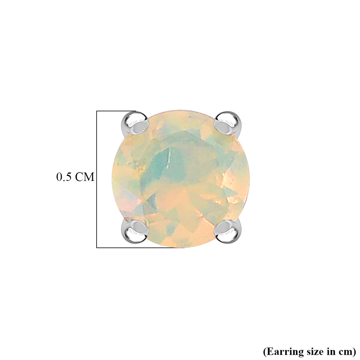 D'Joy Natürlicher, äthiopischer Welo Opal Ohrringe 925 Silber Rhodiniert ca. 0.90 ct