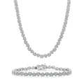 LUXURIANT SGL zertifizierte SI-GH Labor Diamant 45cm Halskette und 19cm Armband