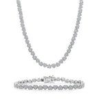 LUXURIANT SGL zertifizierte SI-GH Labor Diamant 45cm Halskette und 19cm Armband