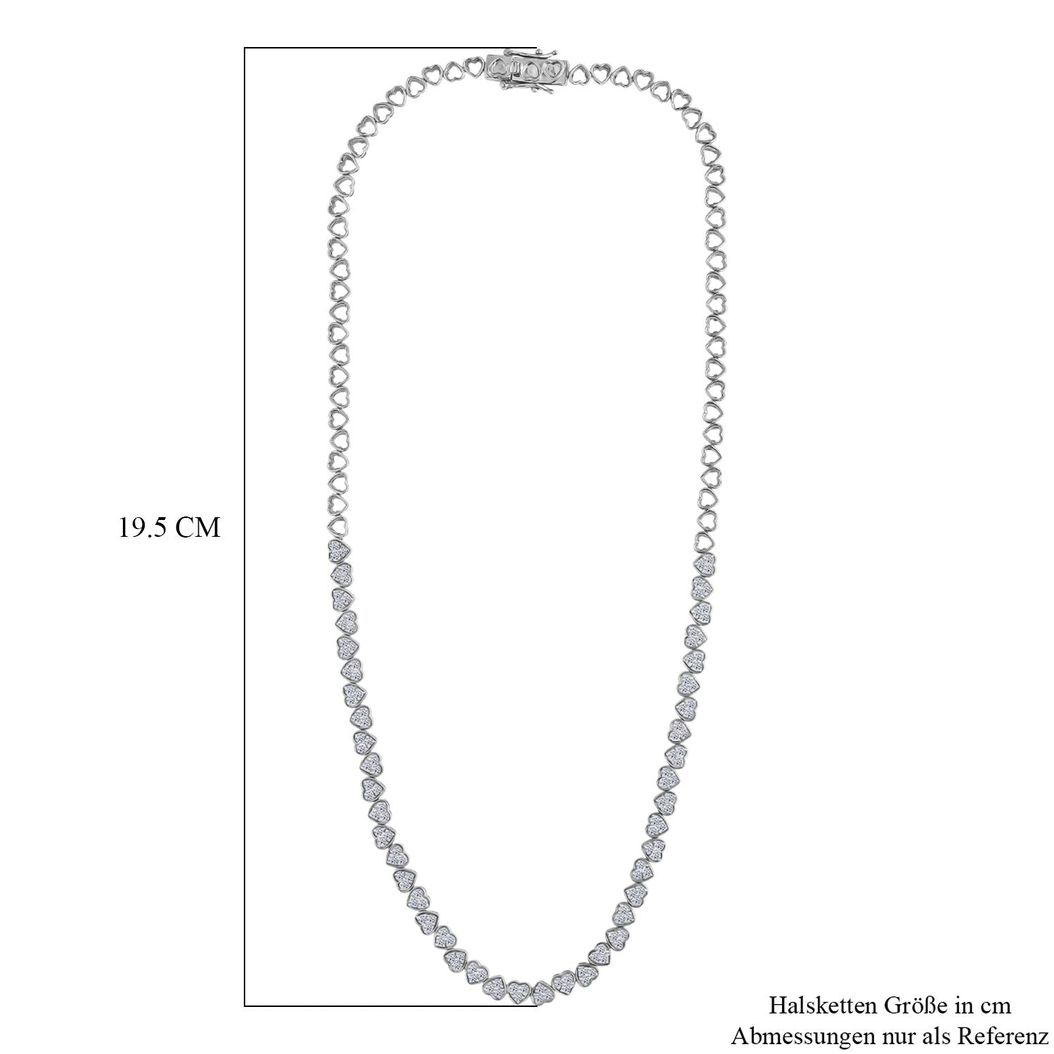 LUXURIANT SGL zertifizierte SI-GH Labor Diamant 45cm Halskette und 19cm Armband