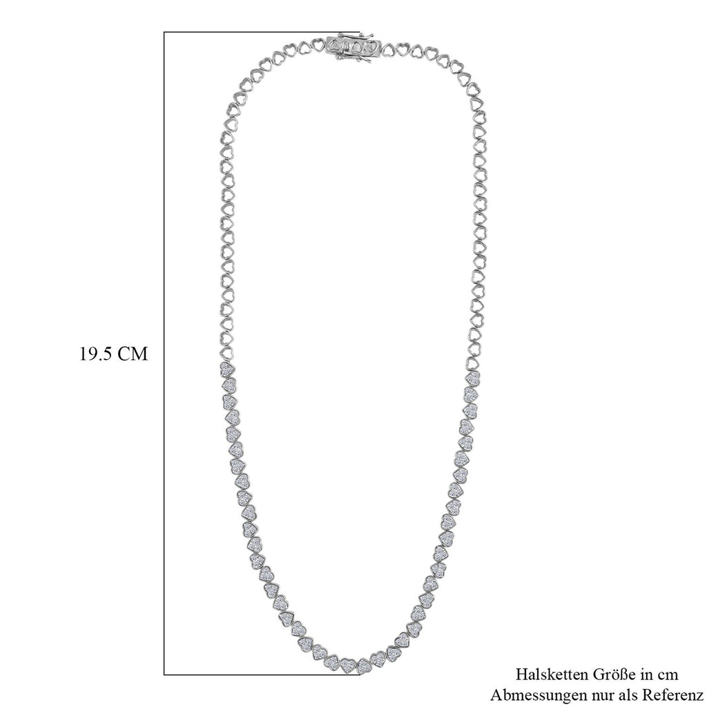 LUXURIANT SGL zertifizierte SI-GH Labor Diamant 45cm Halskette und 19cm Armband