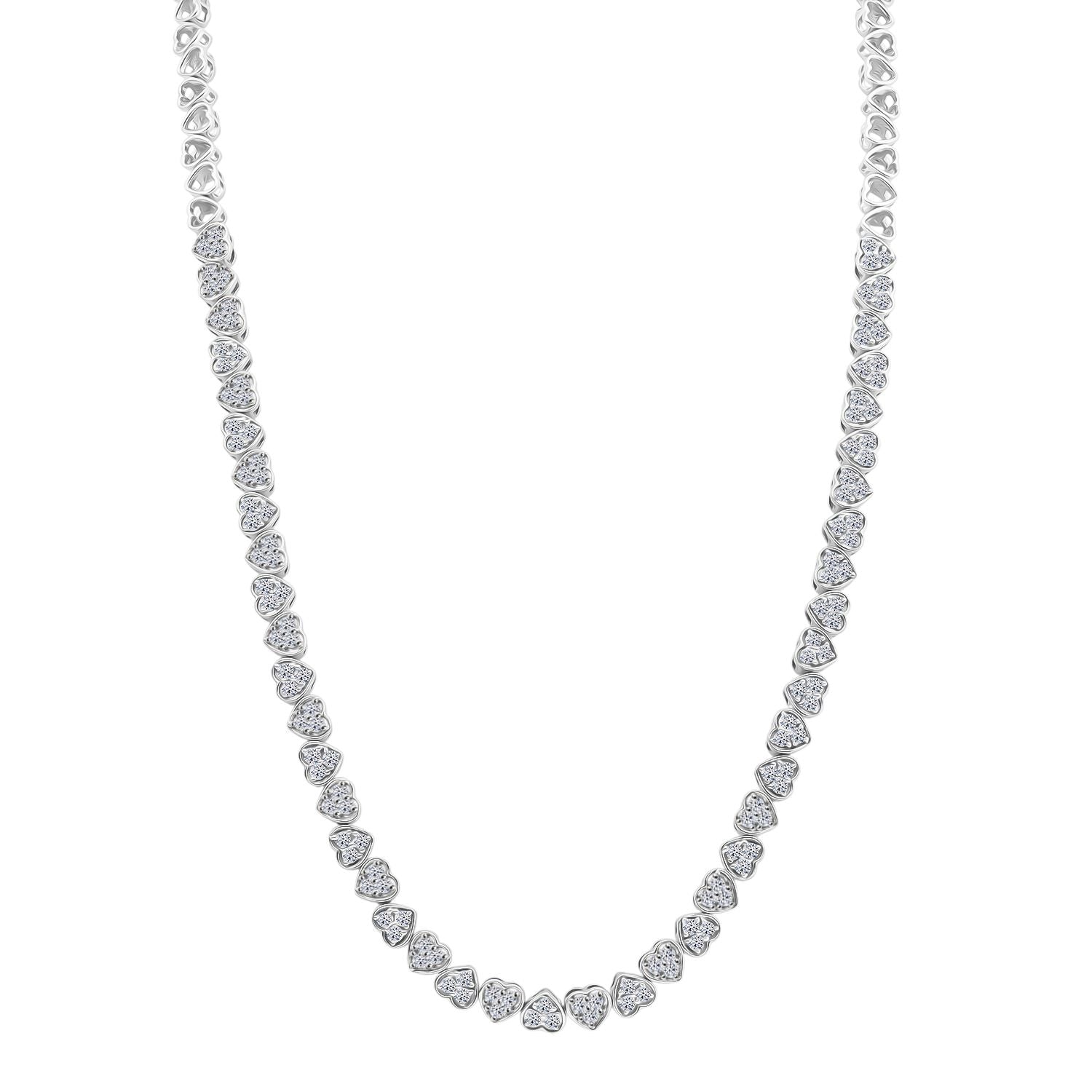 LUXURIANT SGL zertifizierte SI-GH Labor Diamant 45cm Halskette und 19cm Armband