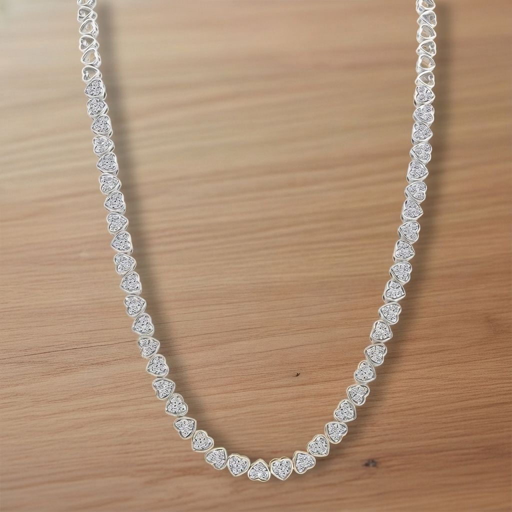 LUXURIANT SGL zertifizierte SI-GH Labor Diamant 45cm Halskette und 19cm Armband