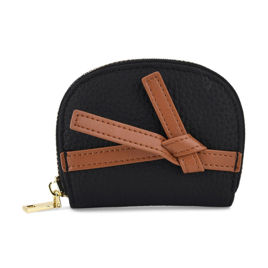 Leder Kartenetui mit RFID Schutz und Reißverschlussfach 10.5 x 8.5 x 2.5 cm Khaki