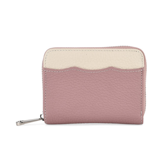 Echtleder Geldbörse mit RFID Schutz 11.5 x 8.5 x 2.5 cm Beige
