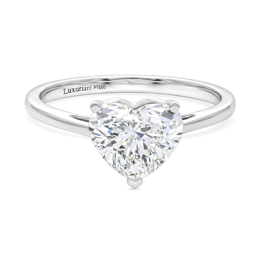 LUXURIANT DIAMOND - Lab Grown Diamant VS-EF IGI zertifiziert Ring 950 Platin (Größe 20.00) ca. 3.00 ct