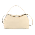 Echtleder Crossbody Tasche, 32x19x11cm, Cremeweiß