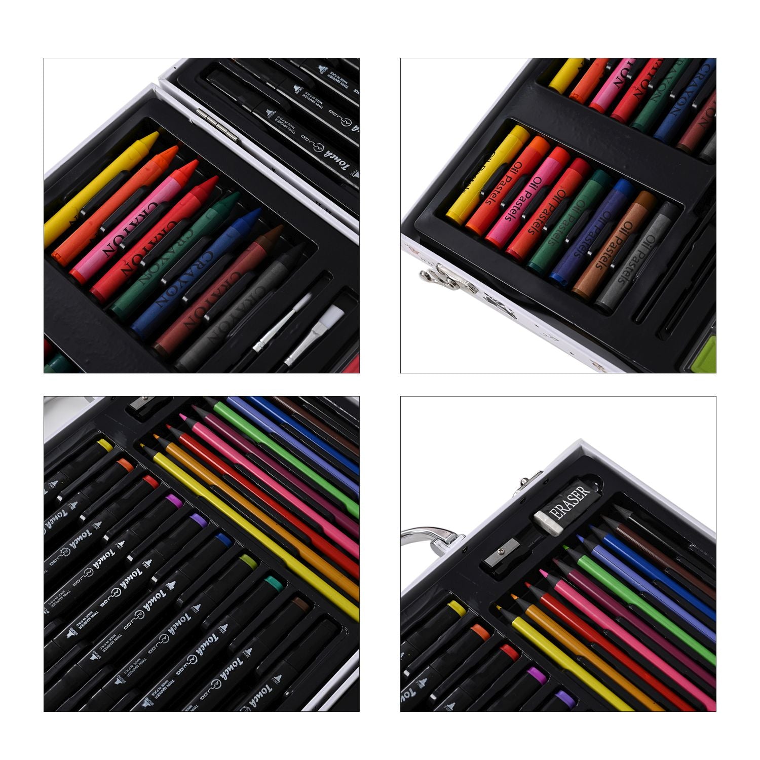 LIVMORE Künstler Malset 84 teilig in Aufbewahrungskoffer 30 x 25 cm, Mherfarbig