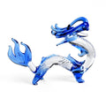 Glas Dekoration Drache, 9x2x6cm, Blau