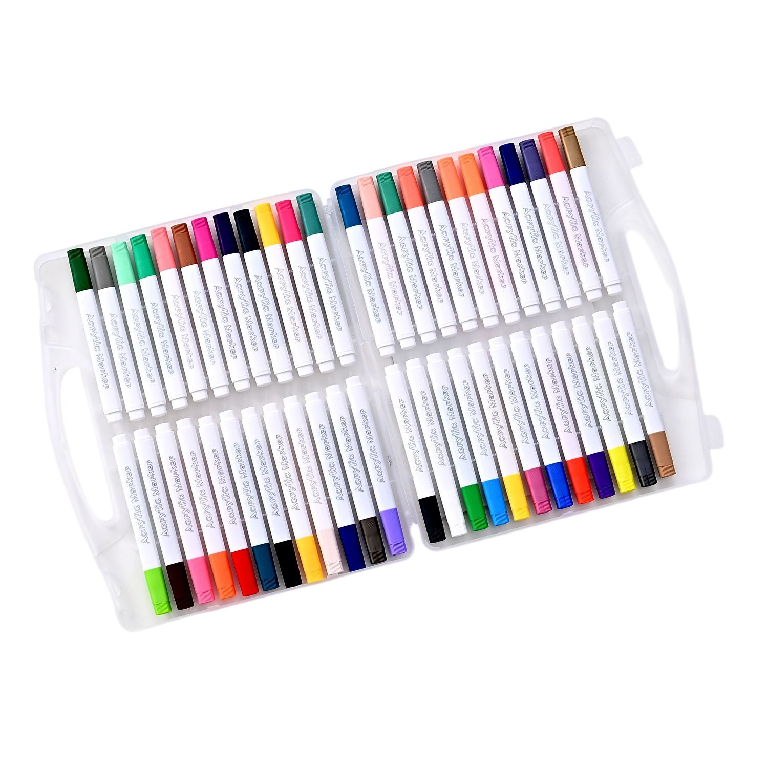 LIVMORE Premium Acryl Marker Set 48 teilig in Aufbewahrungsbox