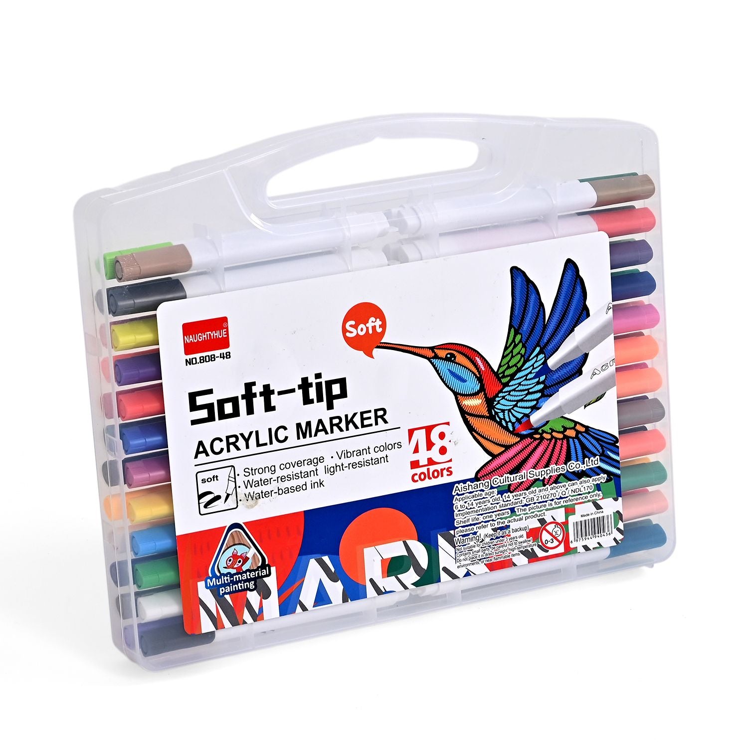 LIVMORE Premium Acryl Marker Set 48 teilig in Aufbewahrungsbox