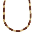 Gold Sandstein Halskette ca. 40.5 cm Reine Legierung Goldfarben ca. 50.00 ct