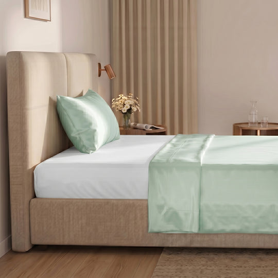 LA MAREY SIGNATURE Maulbeerseide Bettdeckenbezug Set mit Kissenbezug, 2-teilig, 135 x 200 cm, Elfenbein